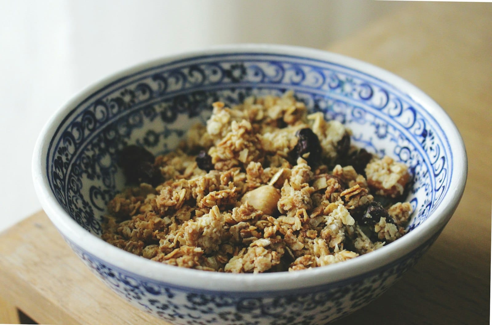 Oats, nuts and seeds for making granola