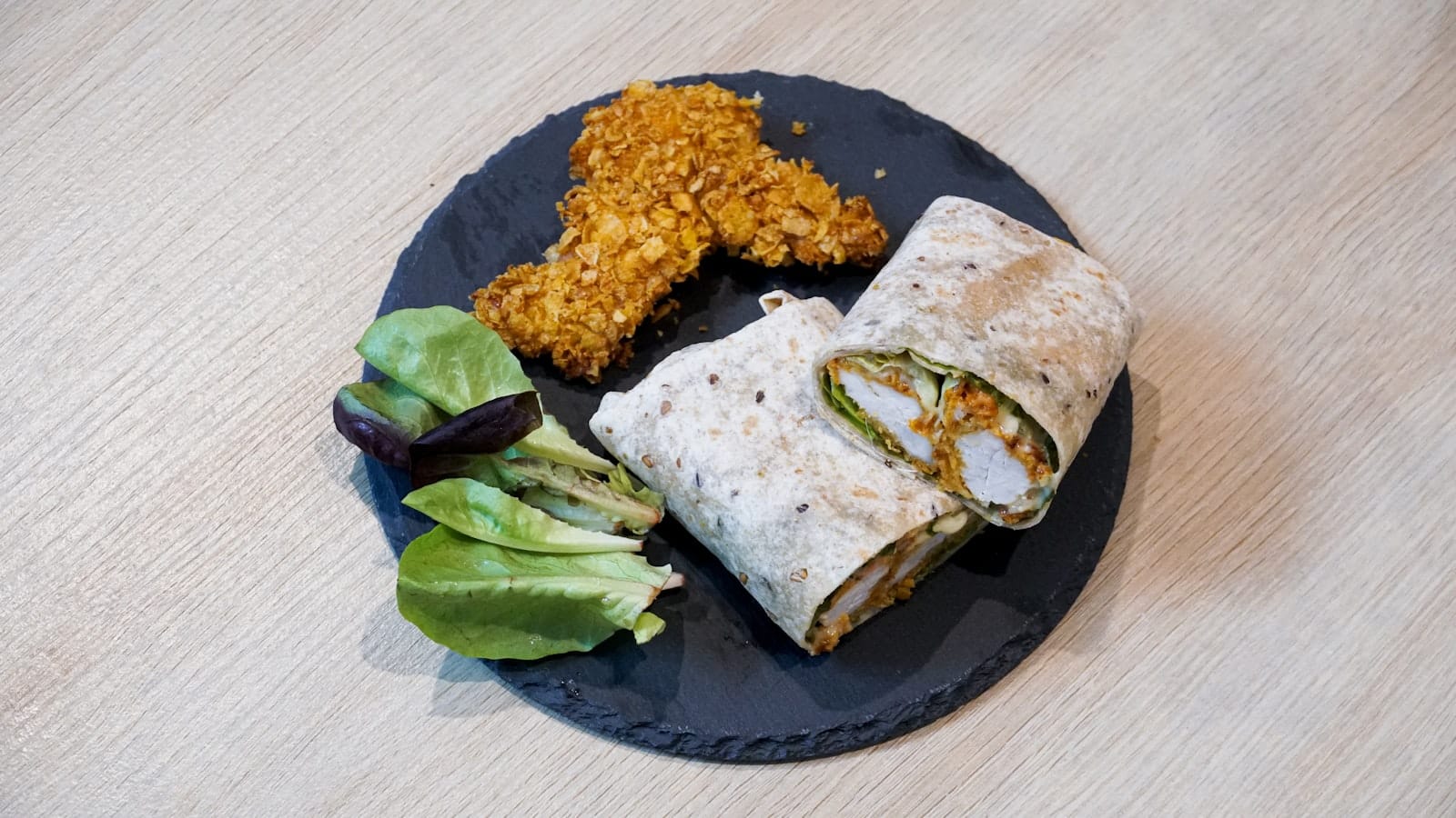 Fresh wrap and sandwich lunch