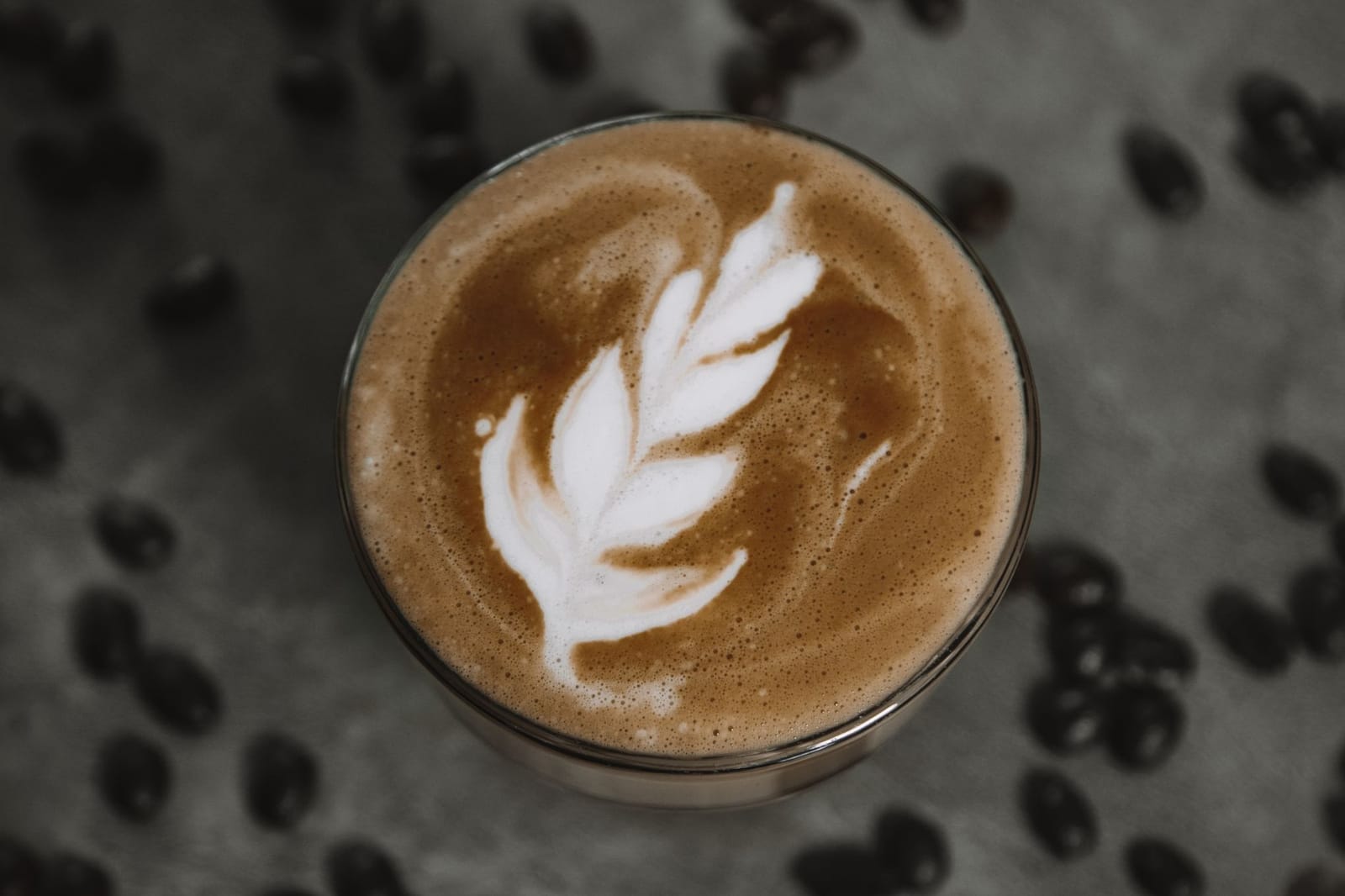 A latte made with plant-based milk