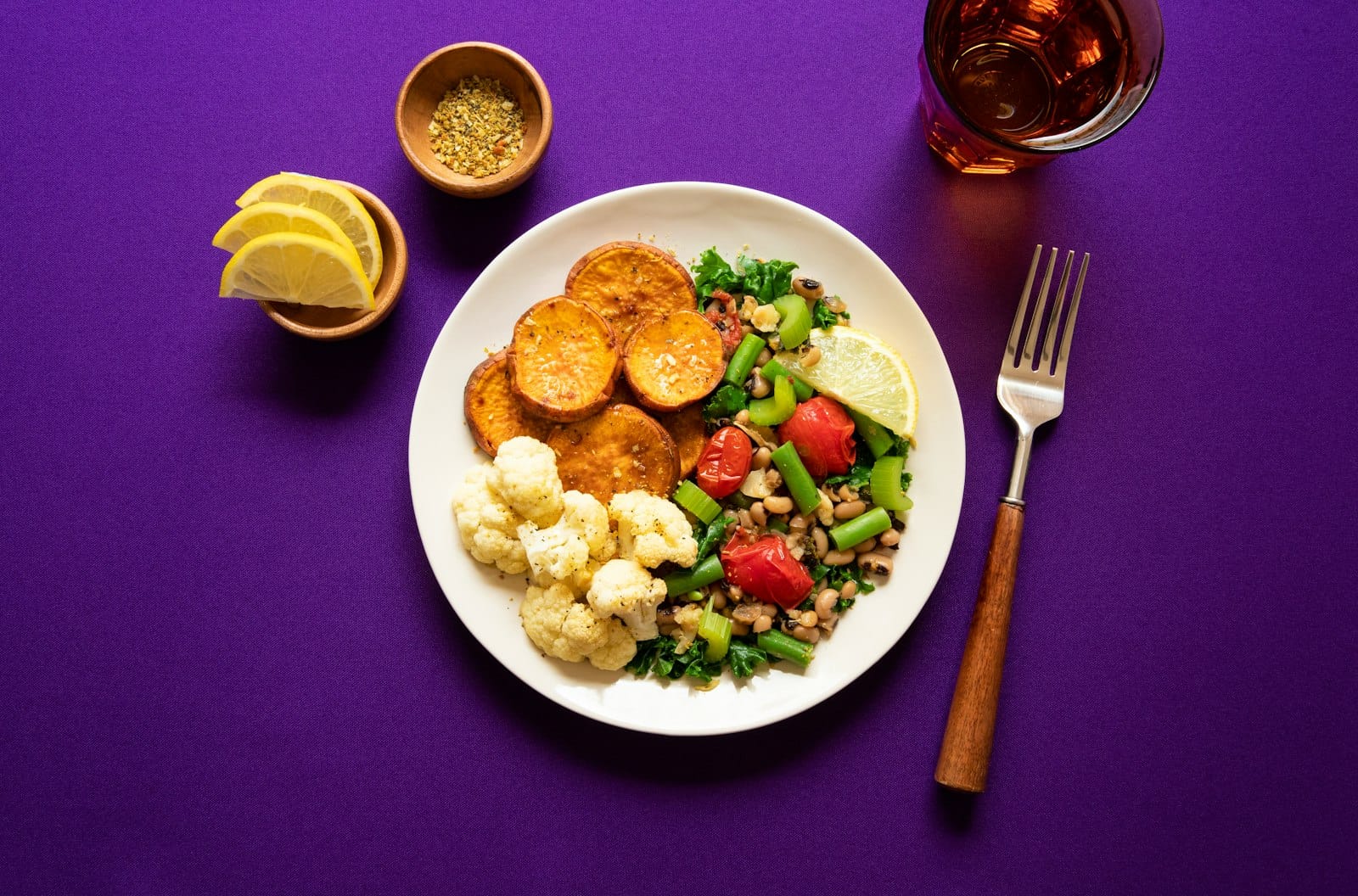 A high-protein plant-based plate