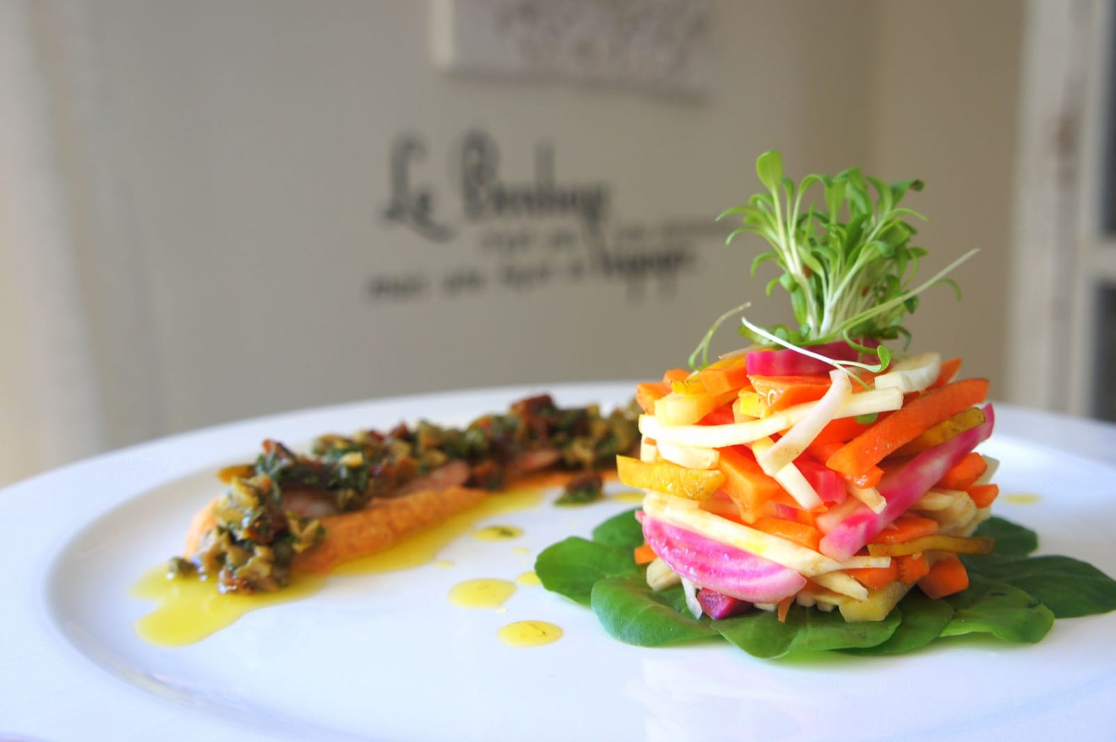 A balanced, colourful vegetable plate
