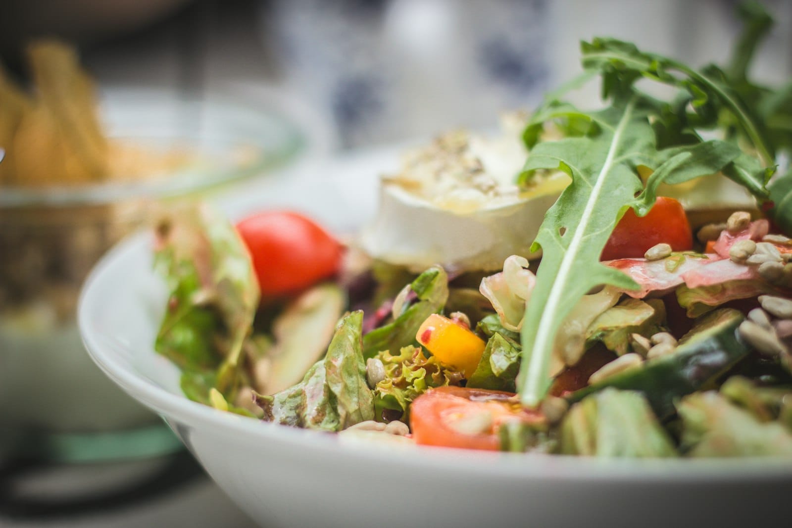 A fresh vegetable salad bowl