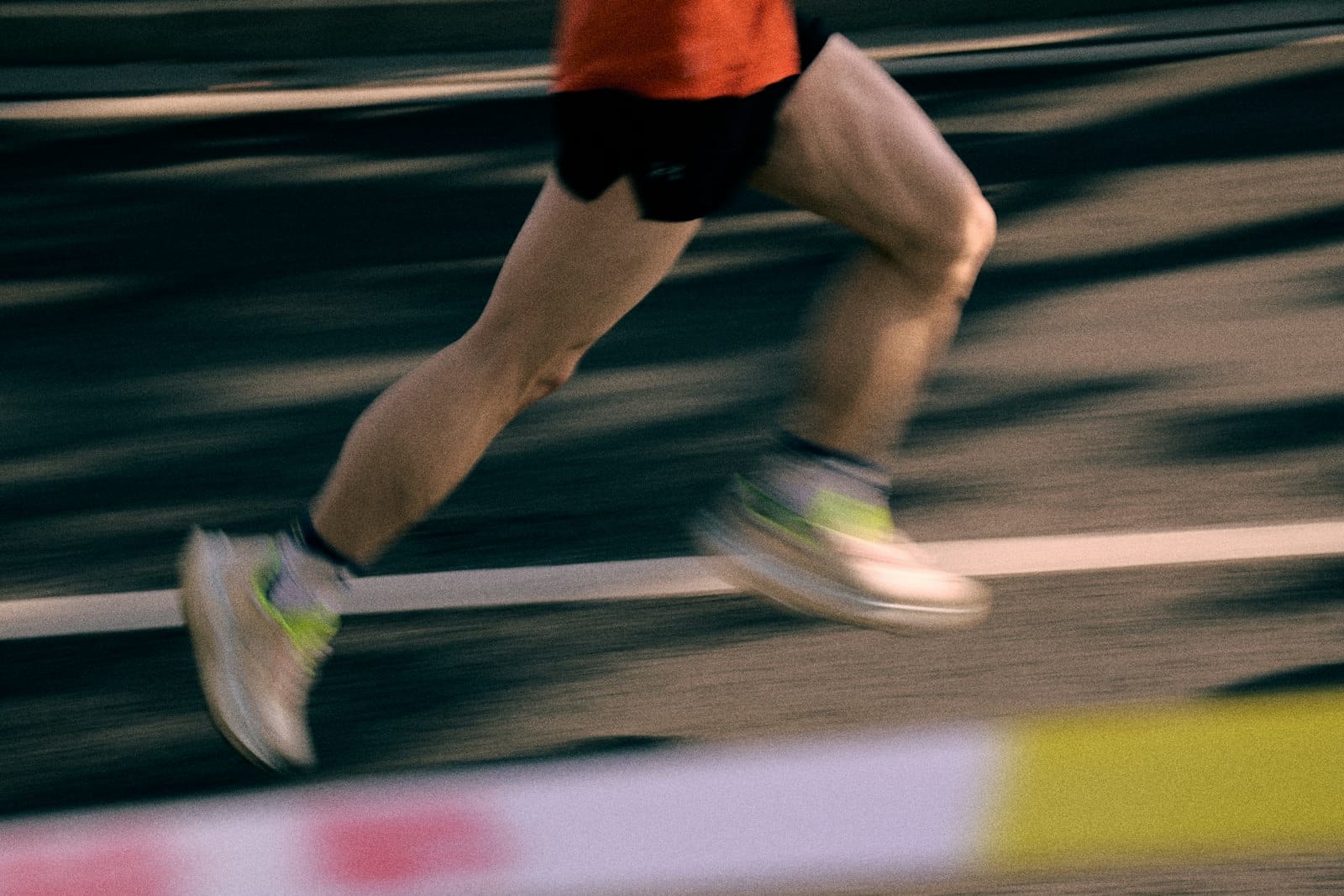 An athlete training outdoors