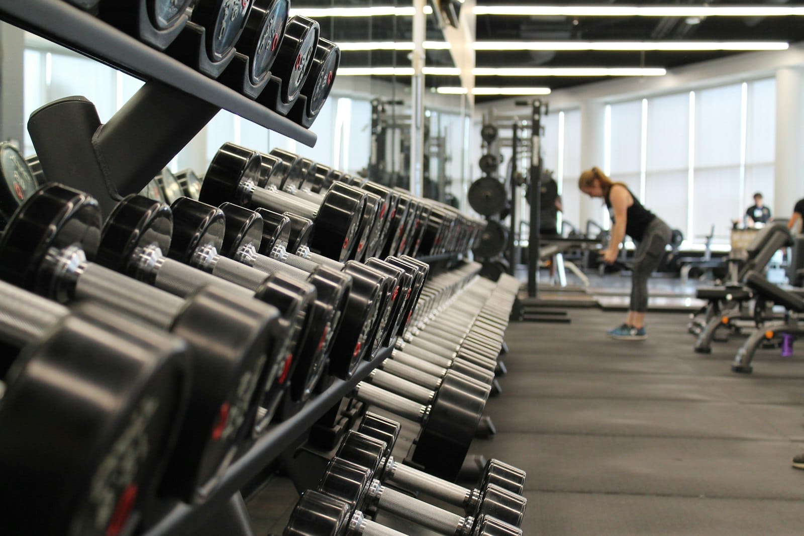 A gym training session