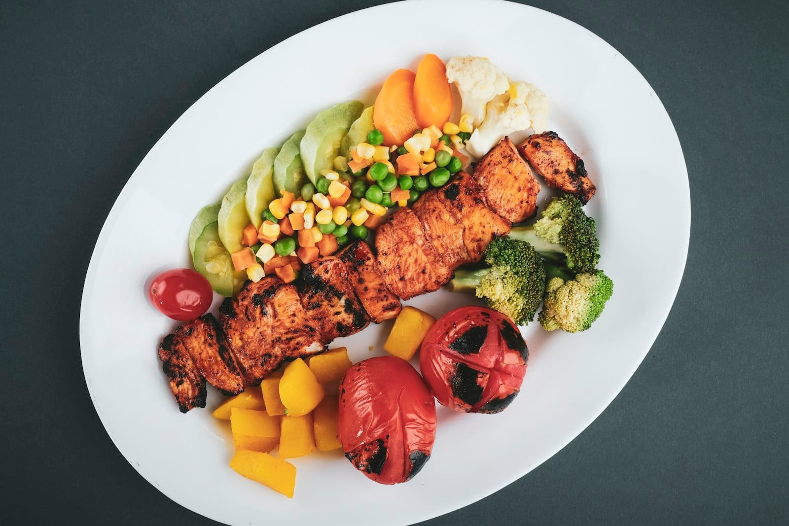 A healthy balanced vegan meal