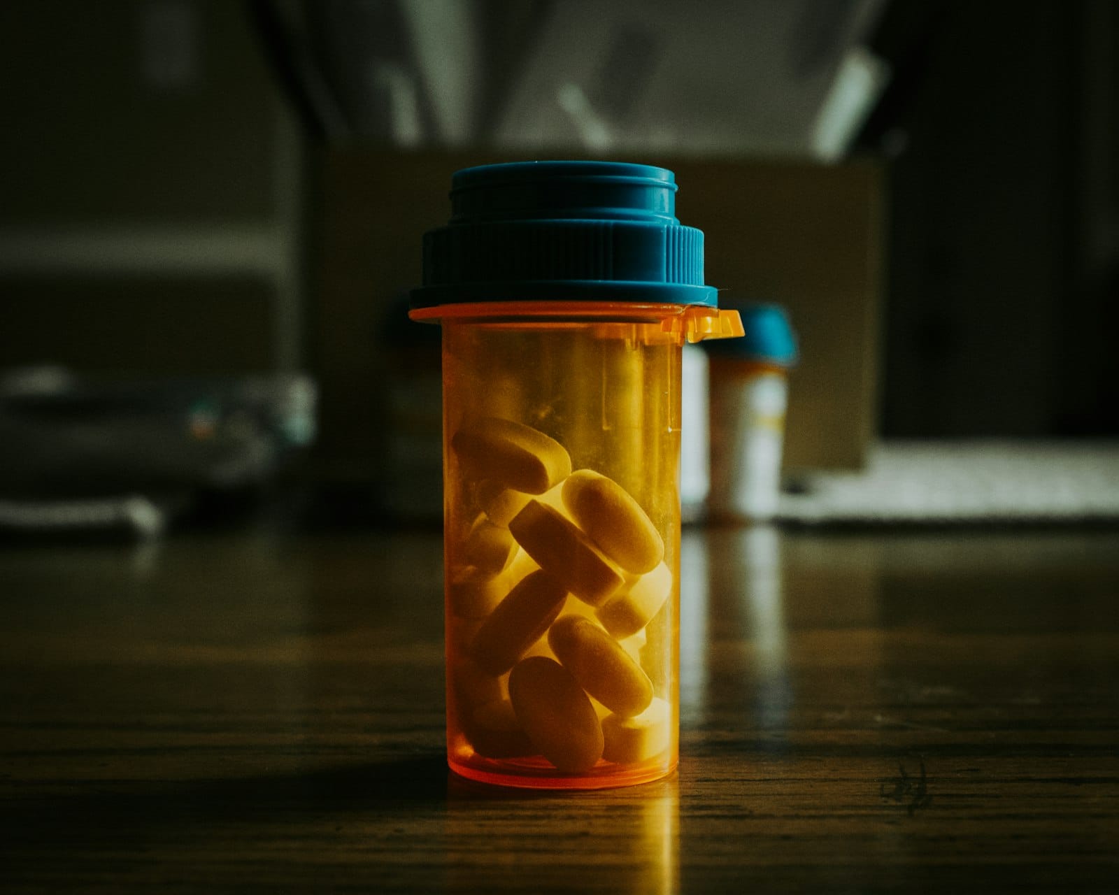 A vitamin supplement bottle