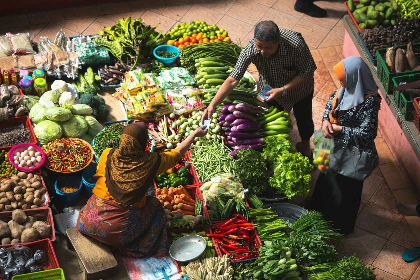 Affordable fresh produce at a market