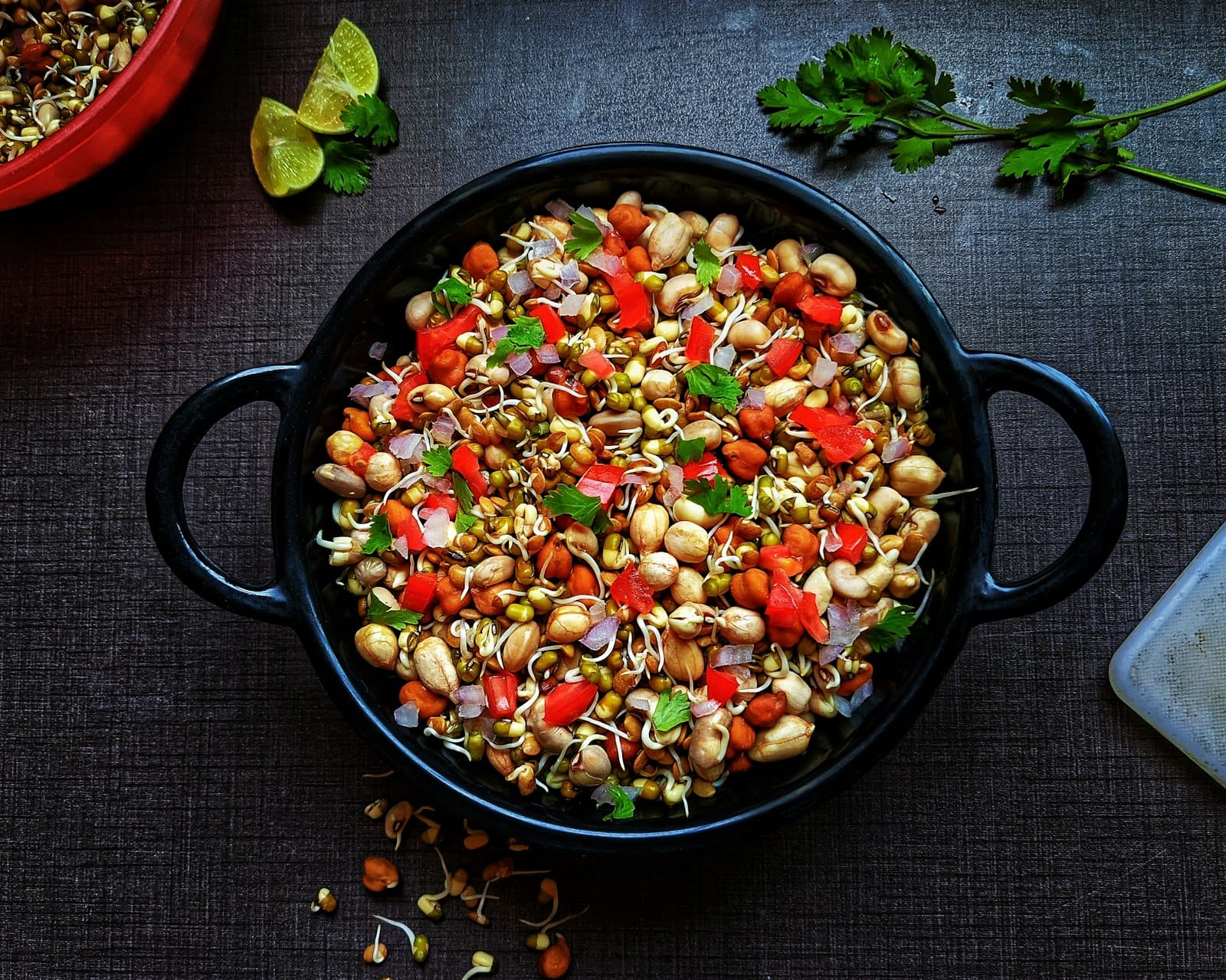 A simple meal of rice and beans