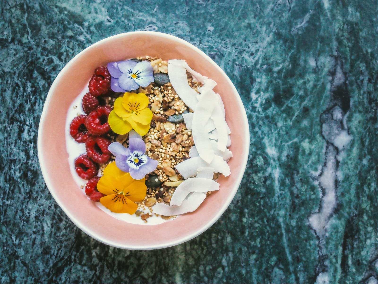 A healthy breakfast bowl with seeds