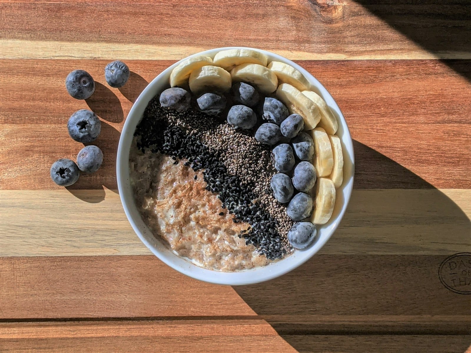 A bowl of chia pudding with fruit