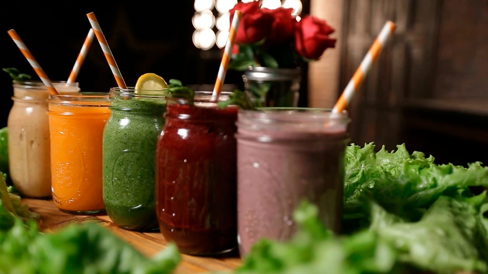 A smoothie in a glass