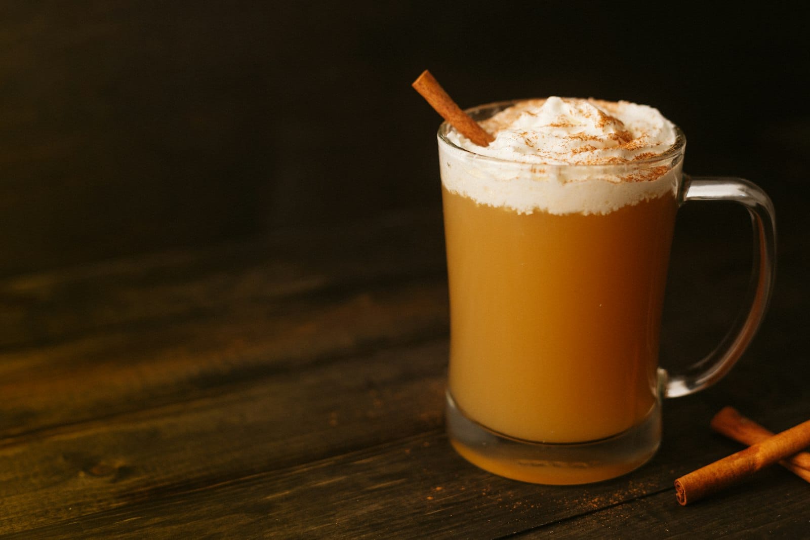 A warm spiced drink in a mug