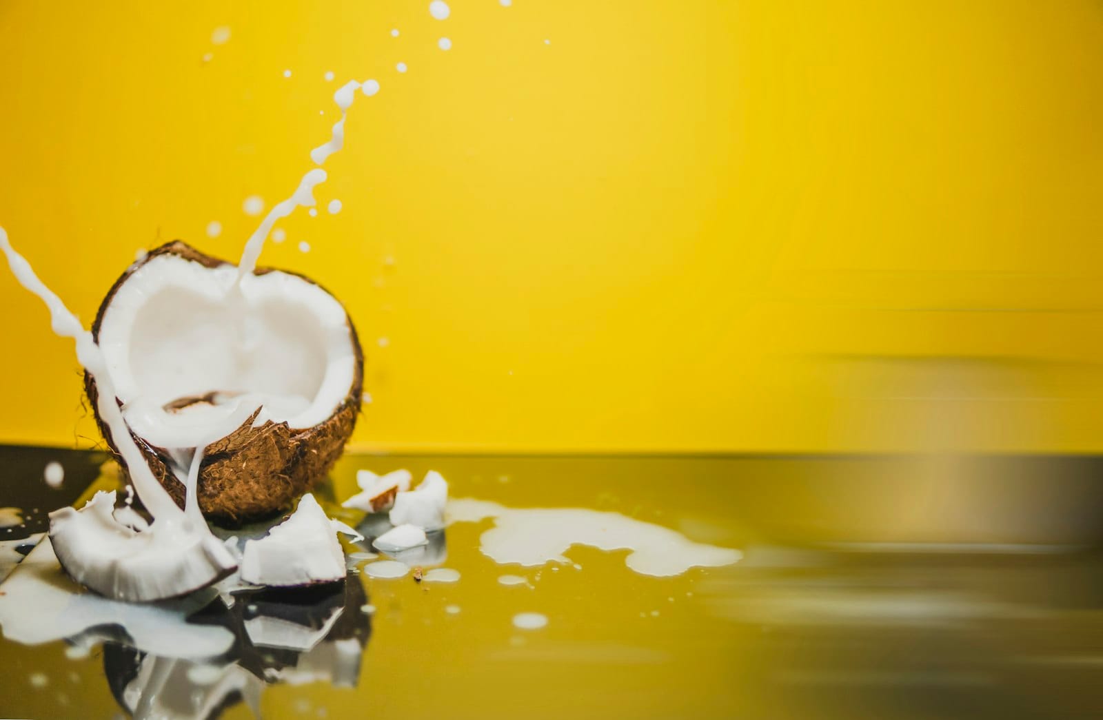 Coconut milk being poured