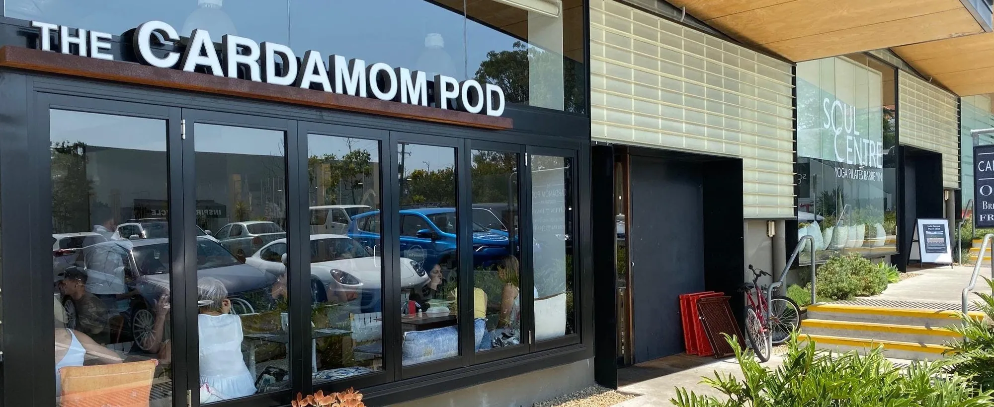 The Cardamom Pod shopfront and entrance at The Brickworks in Southport