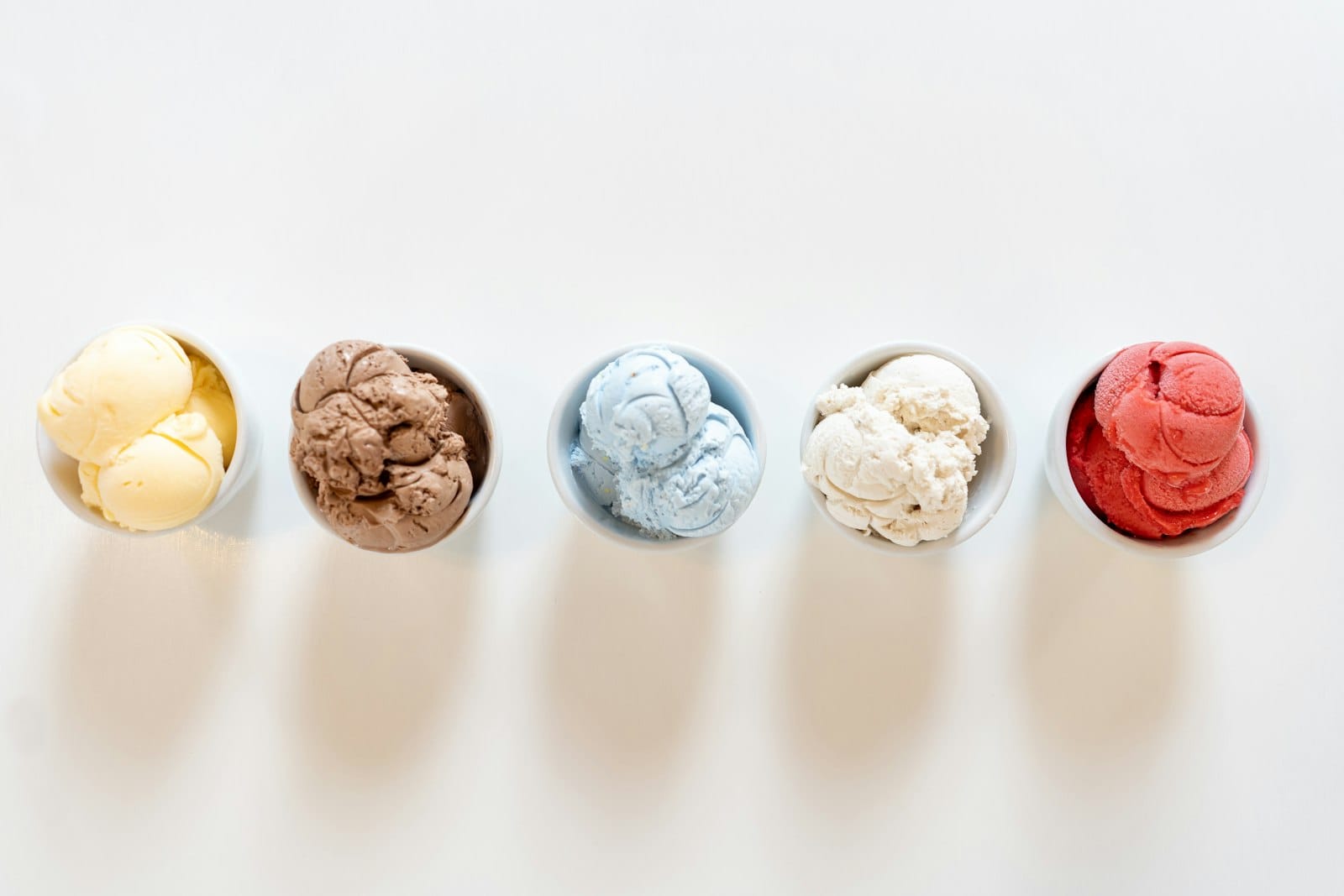 A cup of colourful gelato scoops