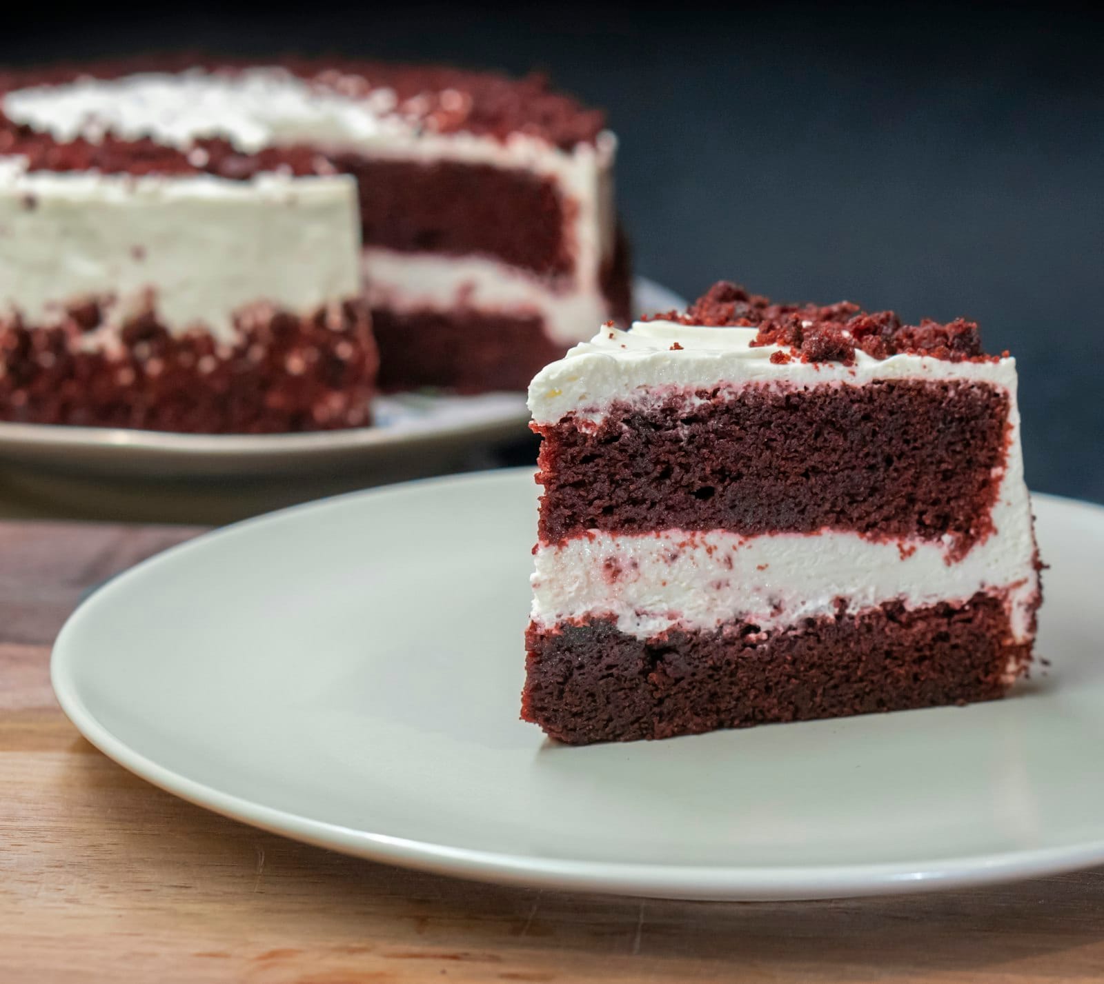 A slice of vegan cake