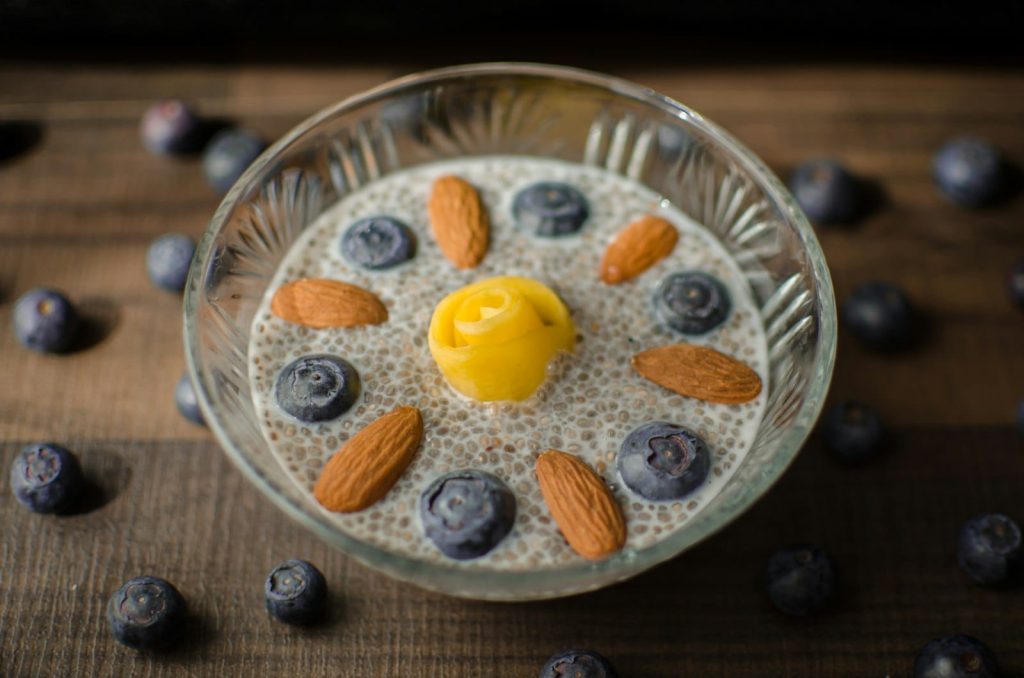 A flax egg mixture in a bowl