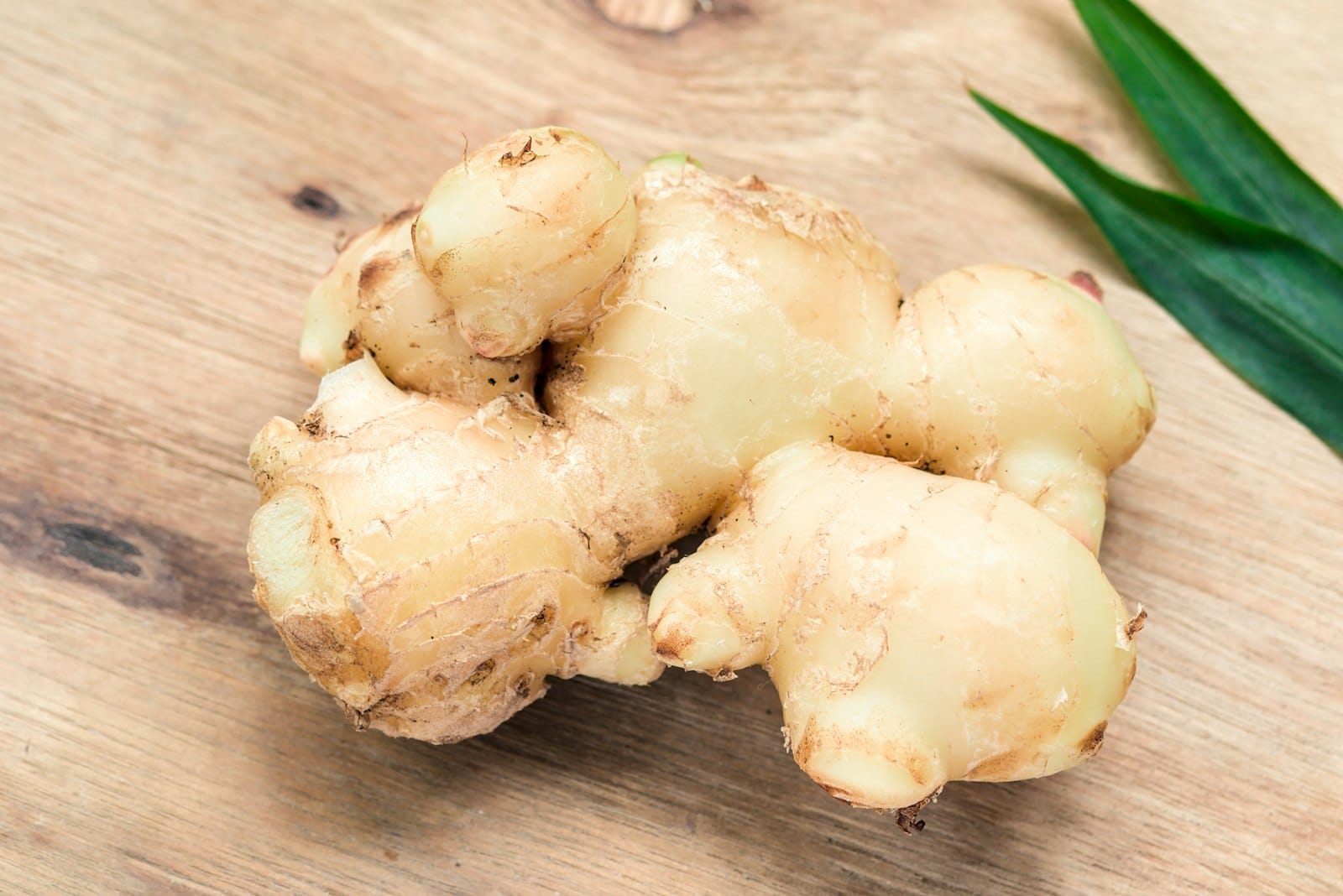 Fresh sliced ginger root