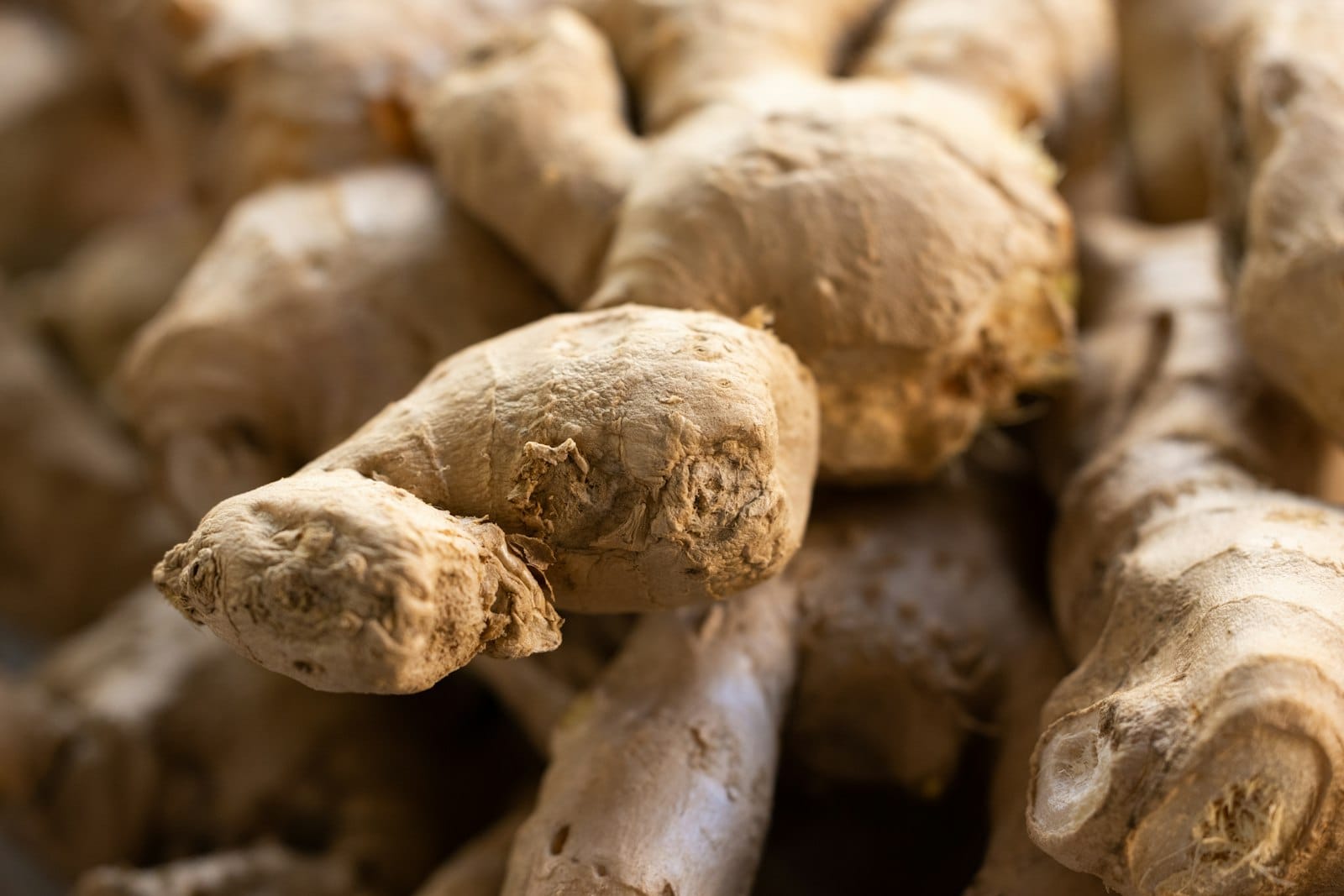 A whole ginger root