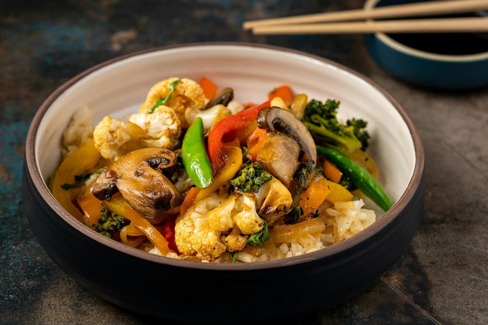 A ginger stir fry with vegetables