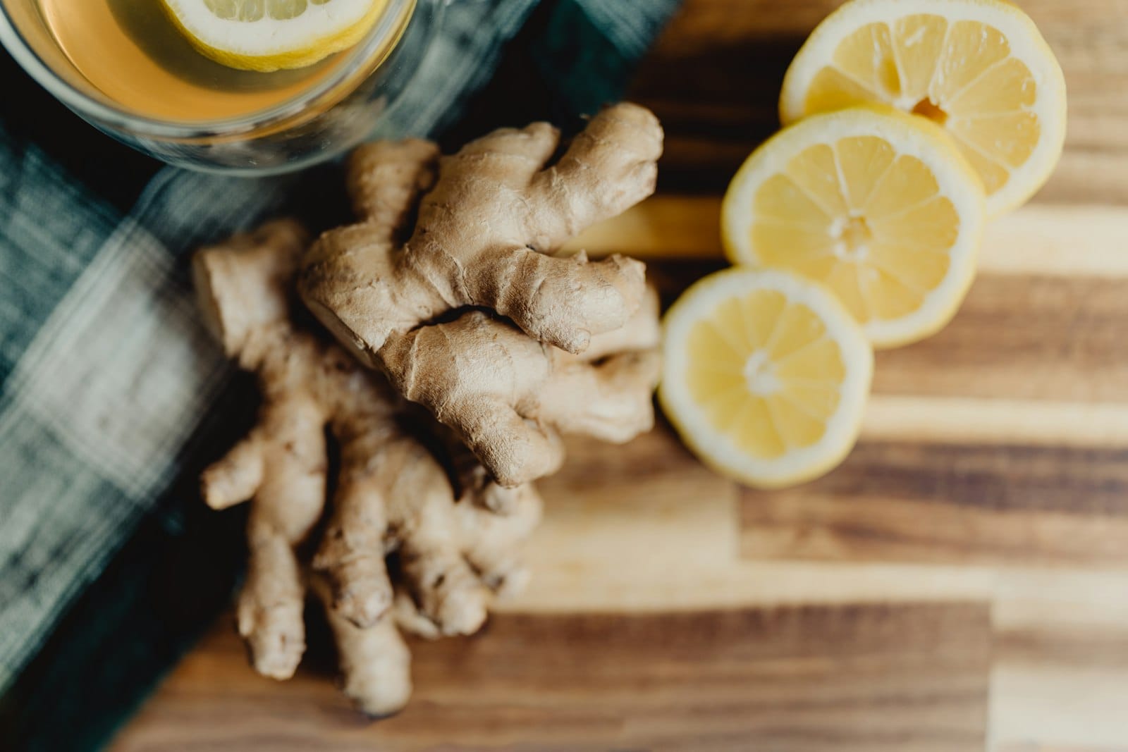 A steaming cup of ginger tea