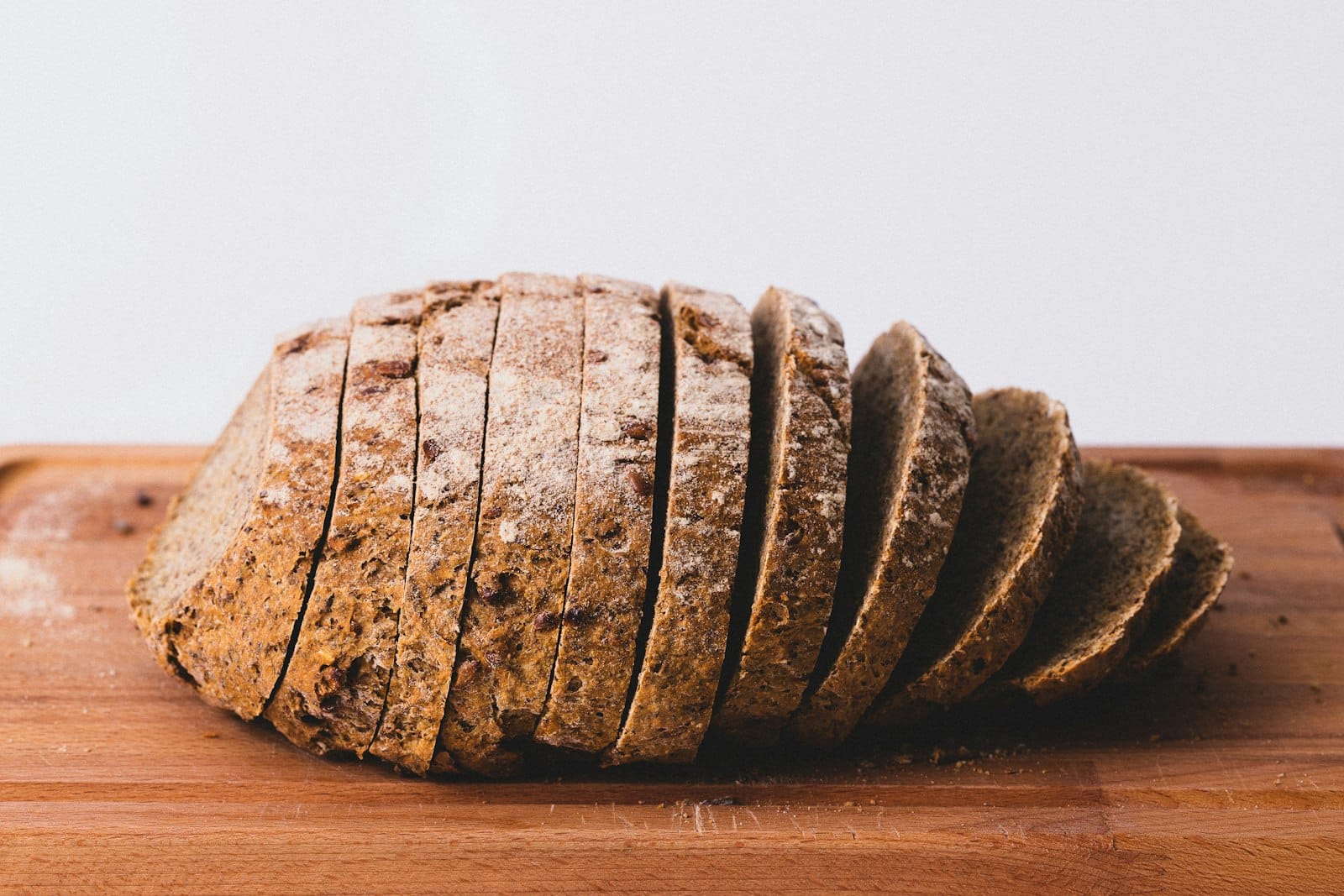 A slice of whole grain bread