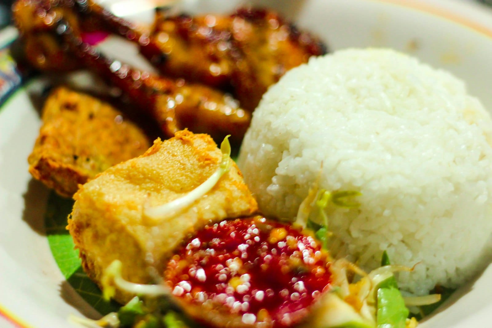 Tofu cubes on a plate