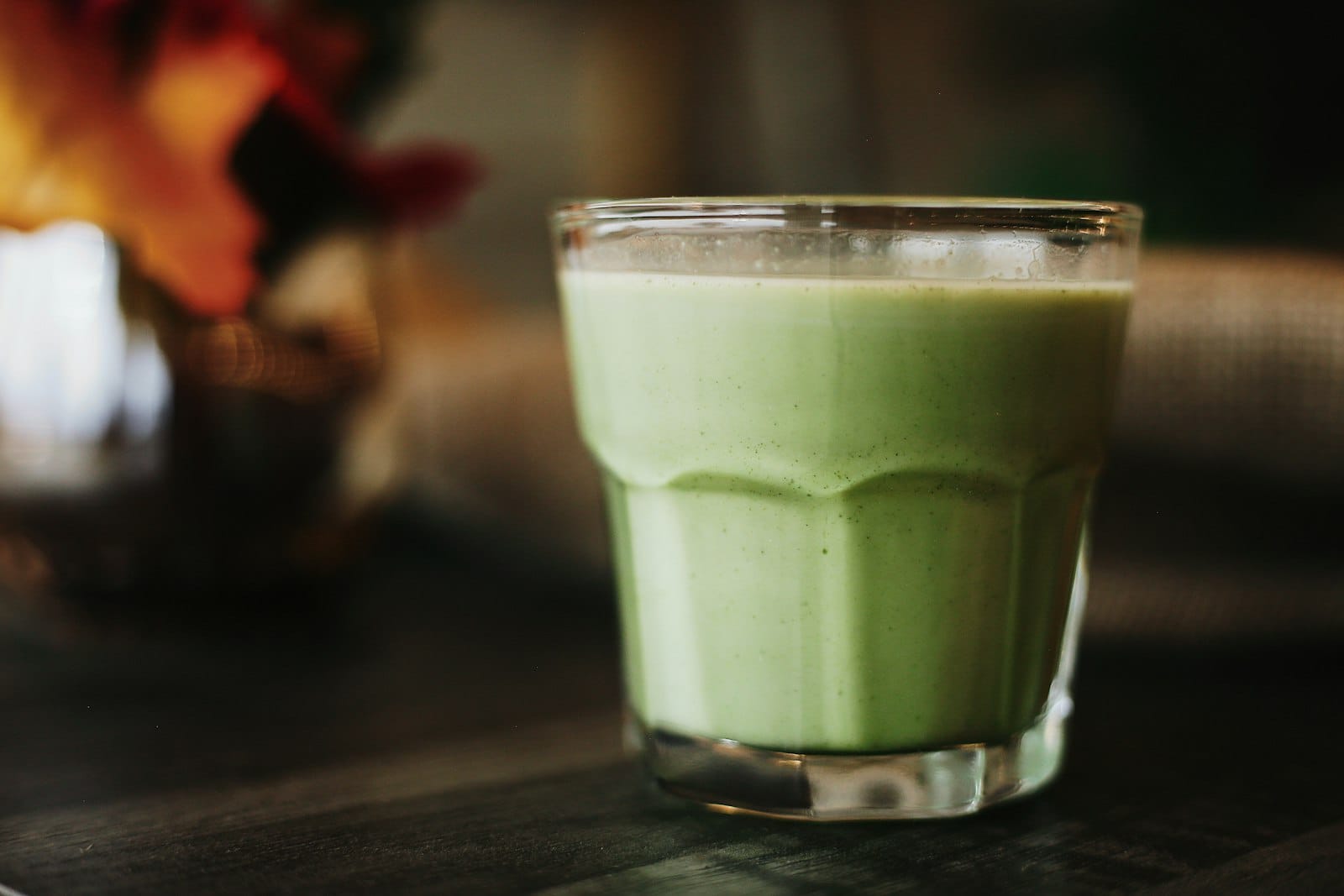 A green matcha smoothie