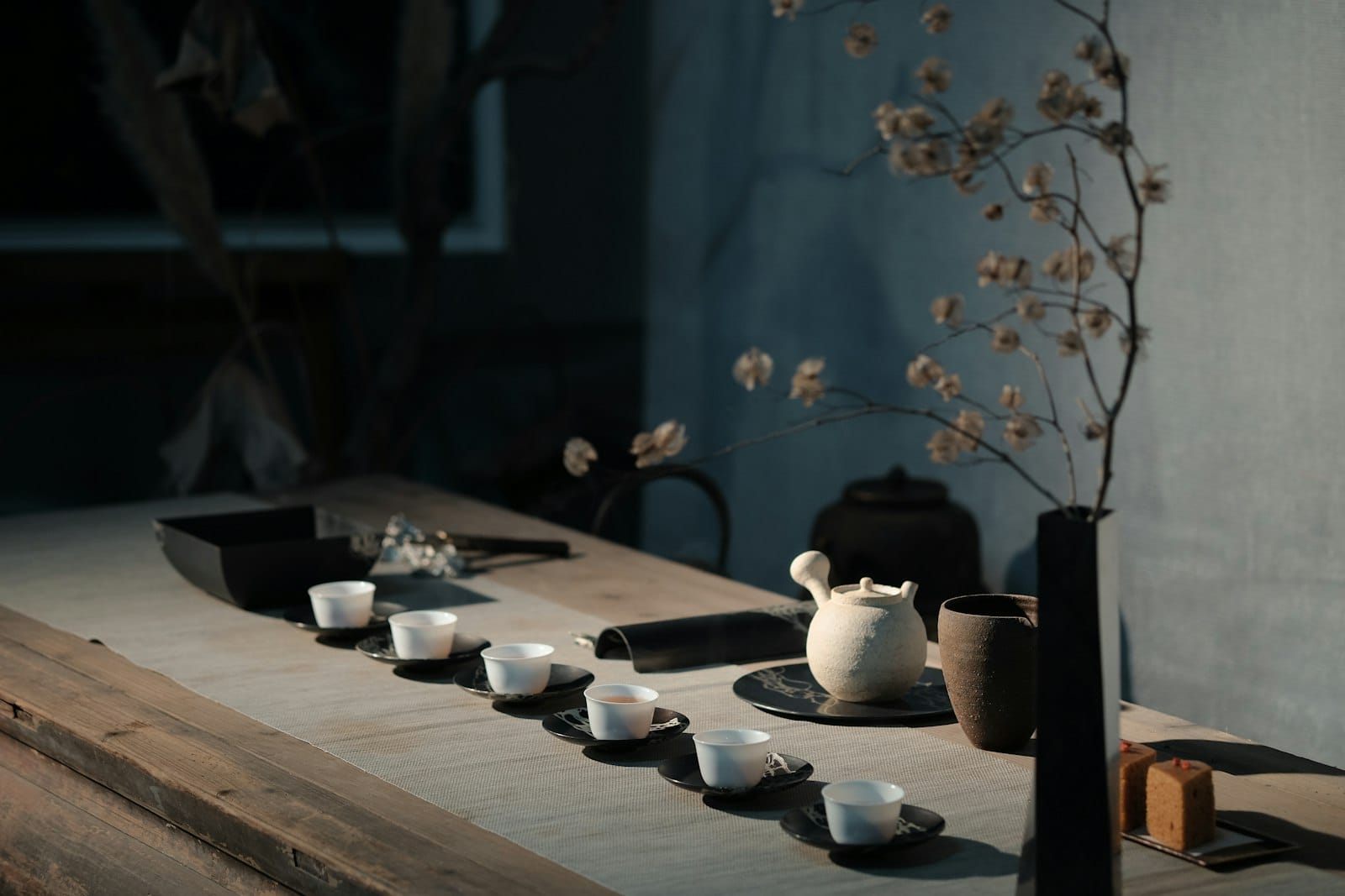 A Japanese tea ceremony setting