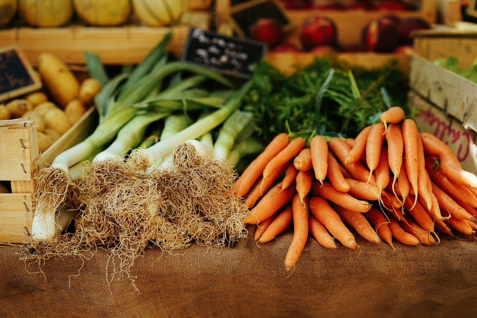 Fresh produce at a market stall