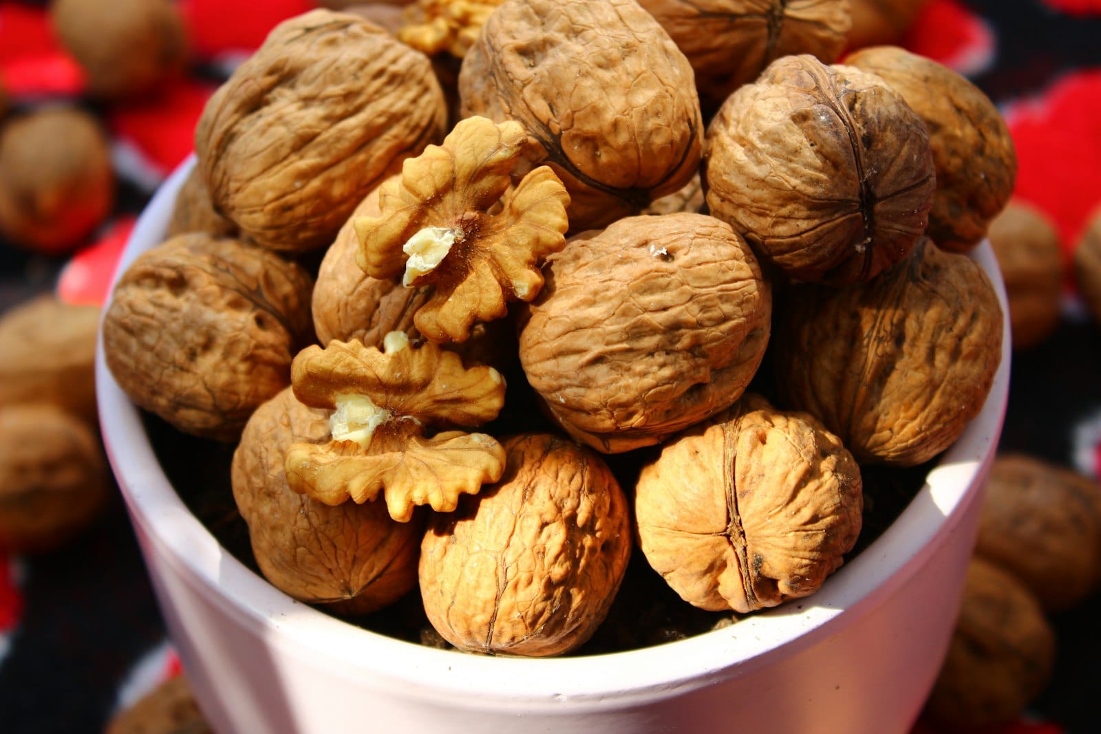 Chia seeds and walnuts in a bowl