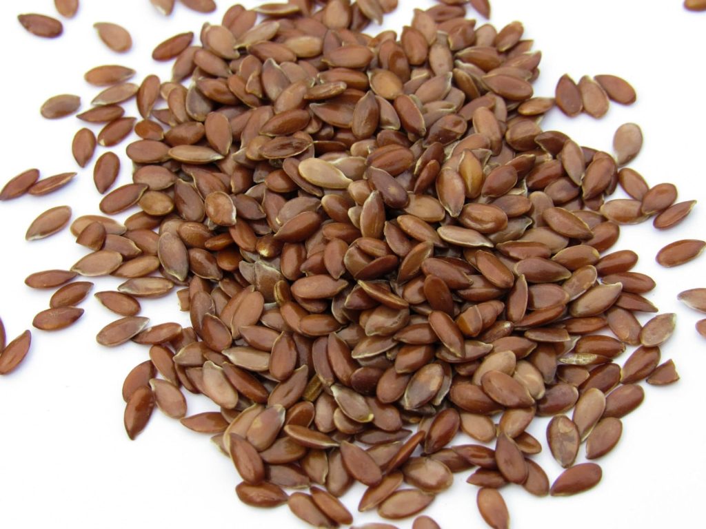 A bowl of flaxseeds