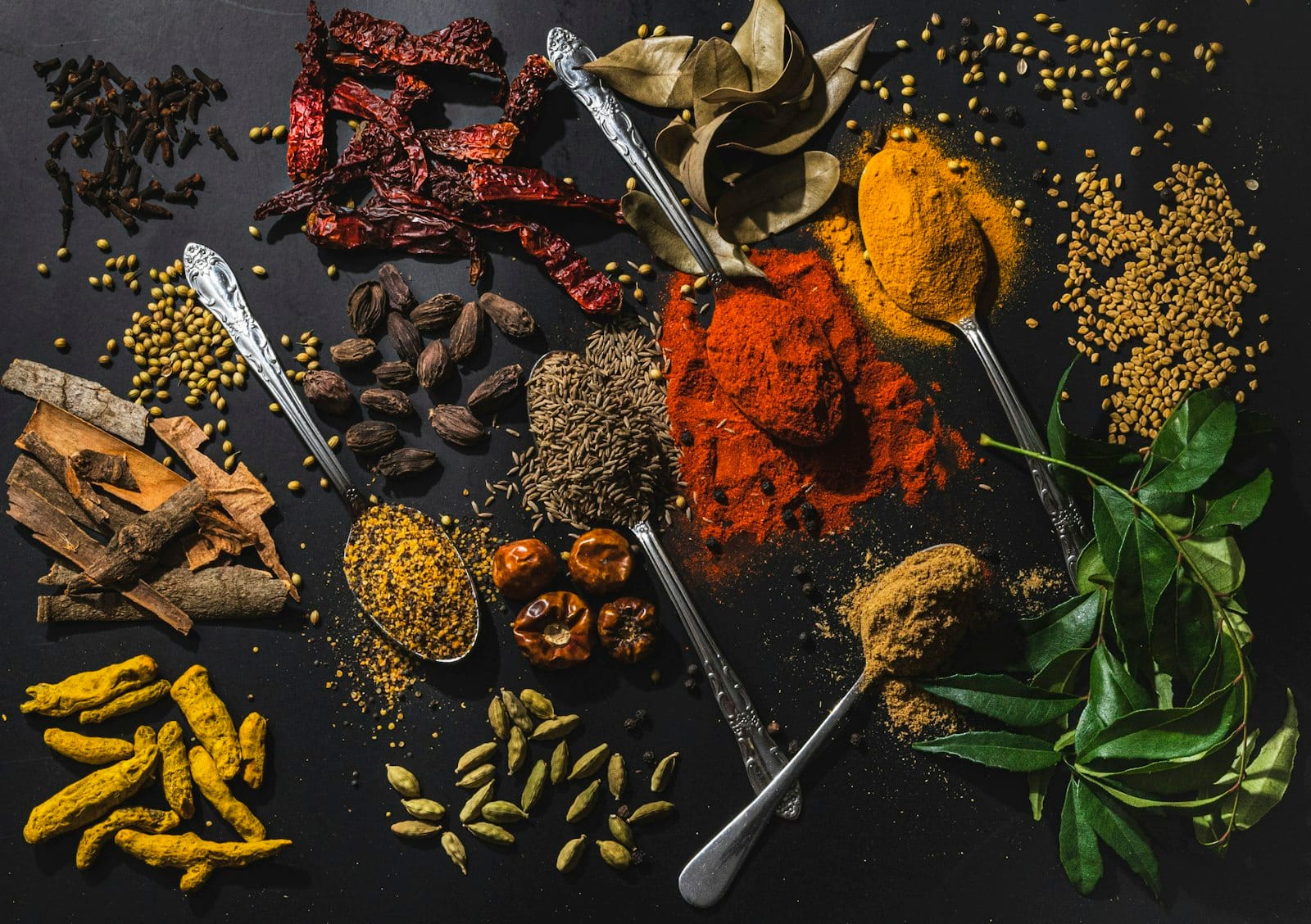 Fresh Indian ingredients and spices