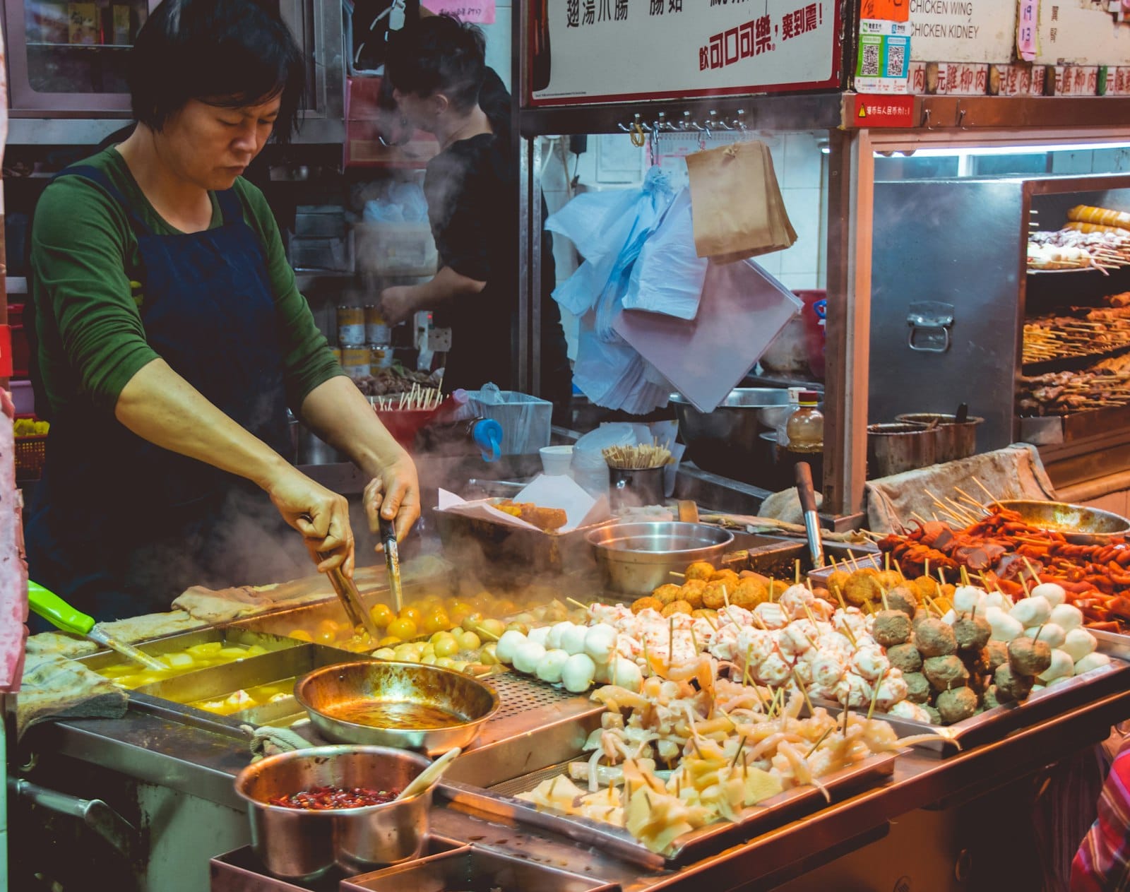Asian-style street food dumplings