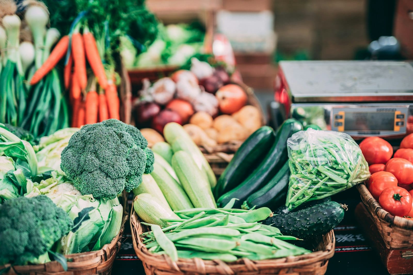 Fresh, colourful vegetables