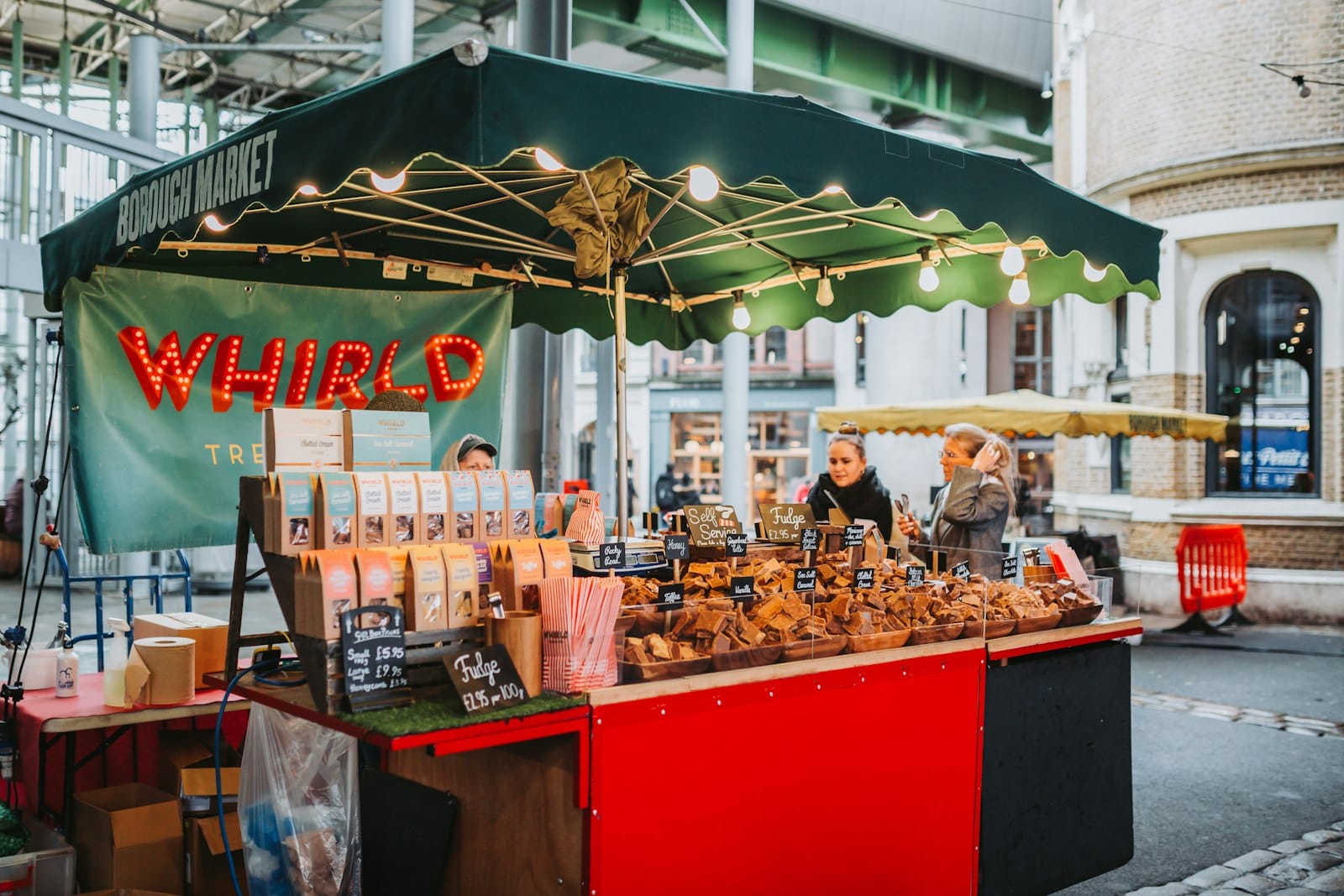 A street food market stall