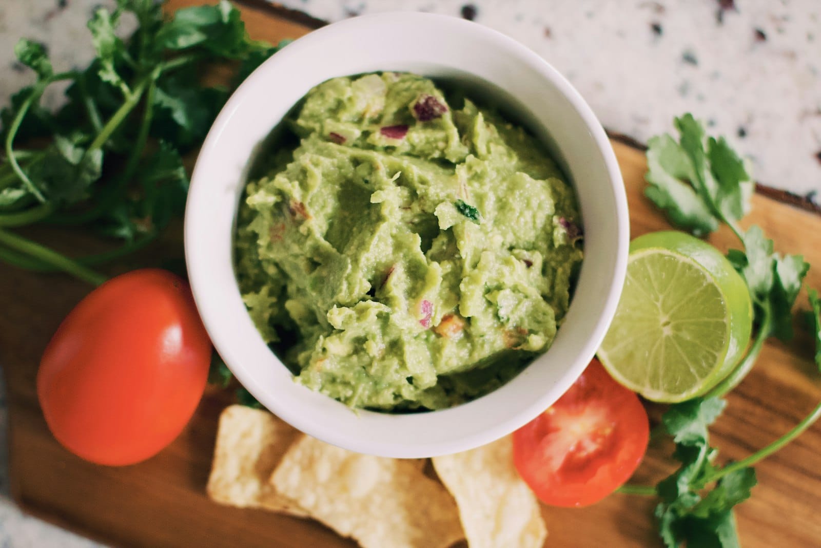 Fresh guacamole avocado dip