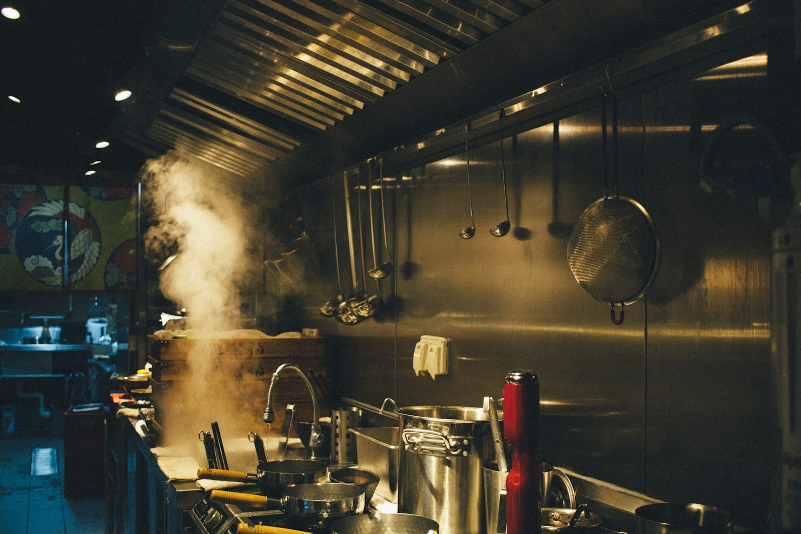 A hostel kitchen