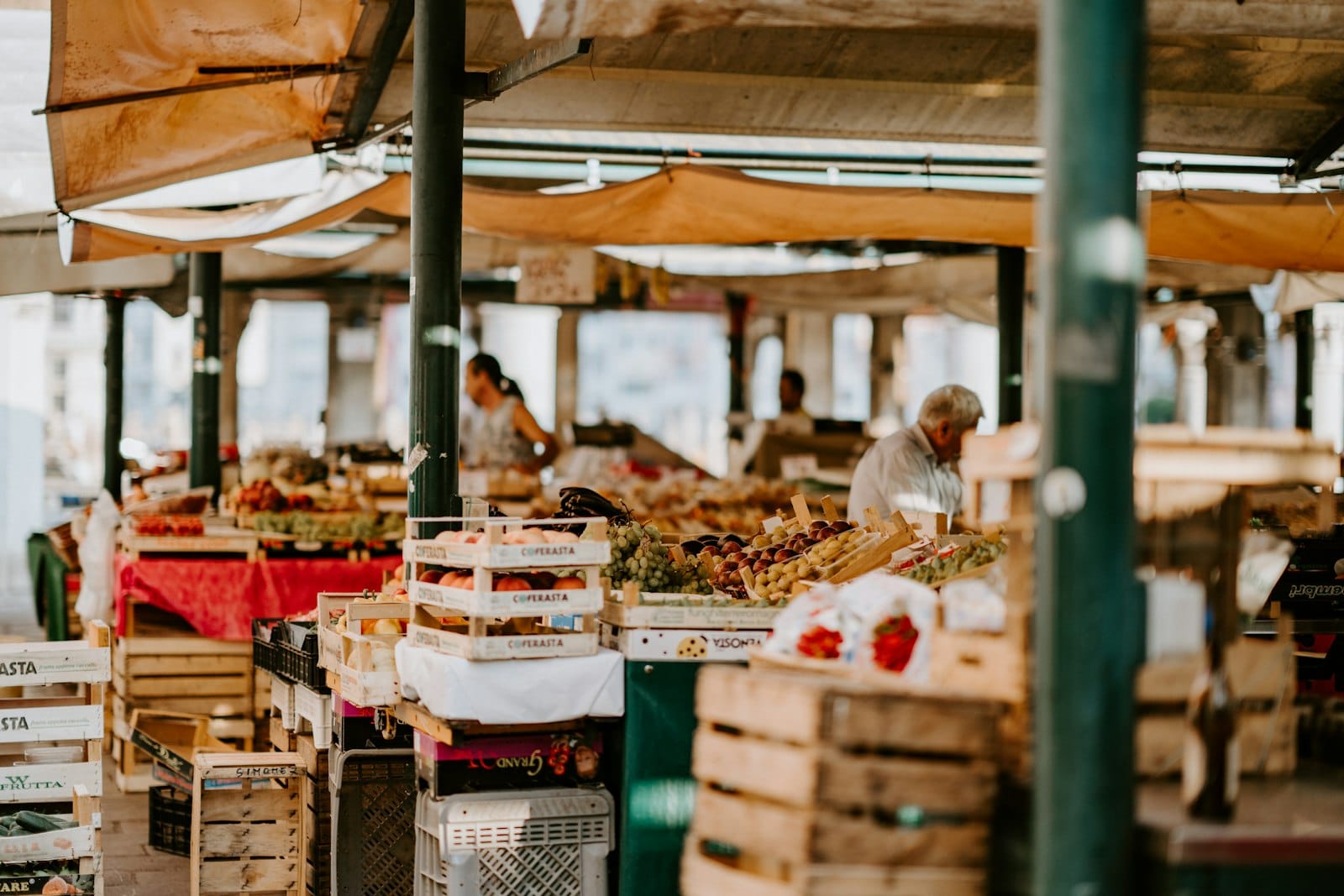 A local market while travelling