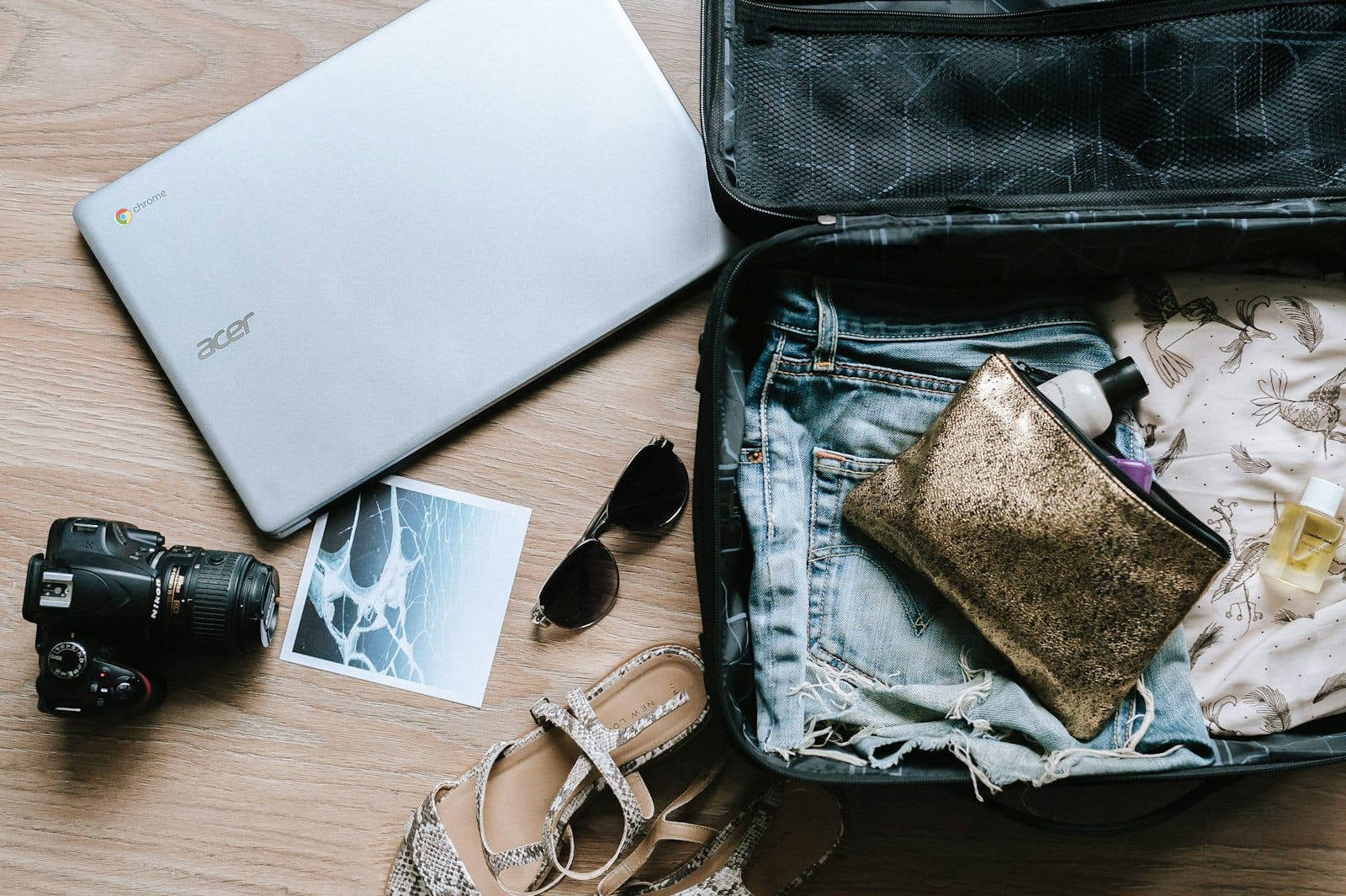 Packing a suitcase for travel
