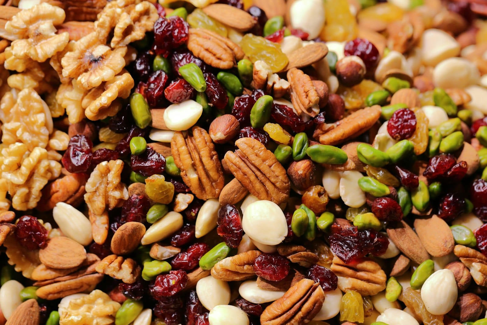 A bowl of nuts and seeds
