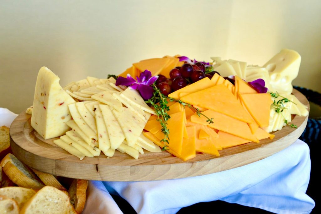 A vegan cheese board