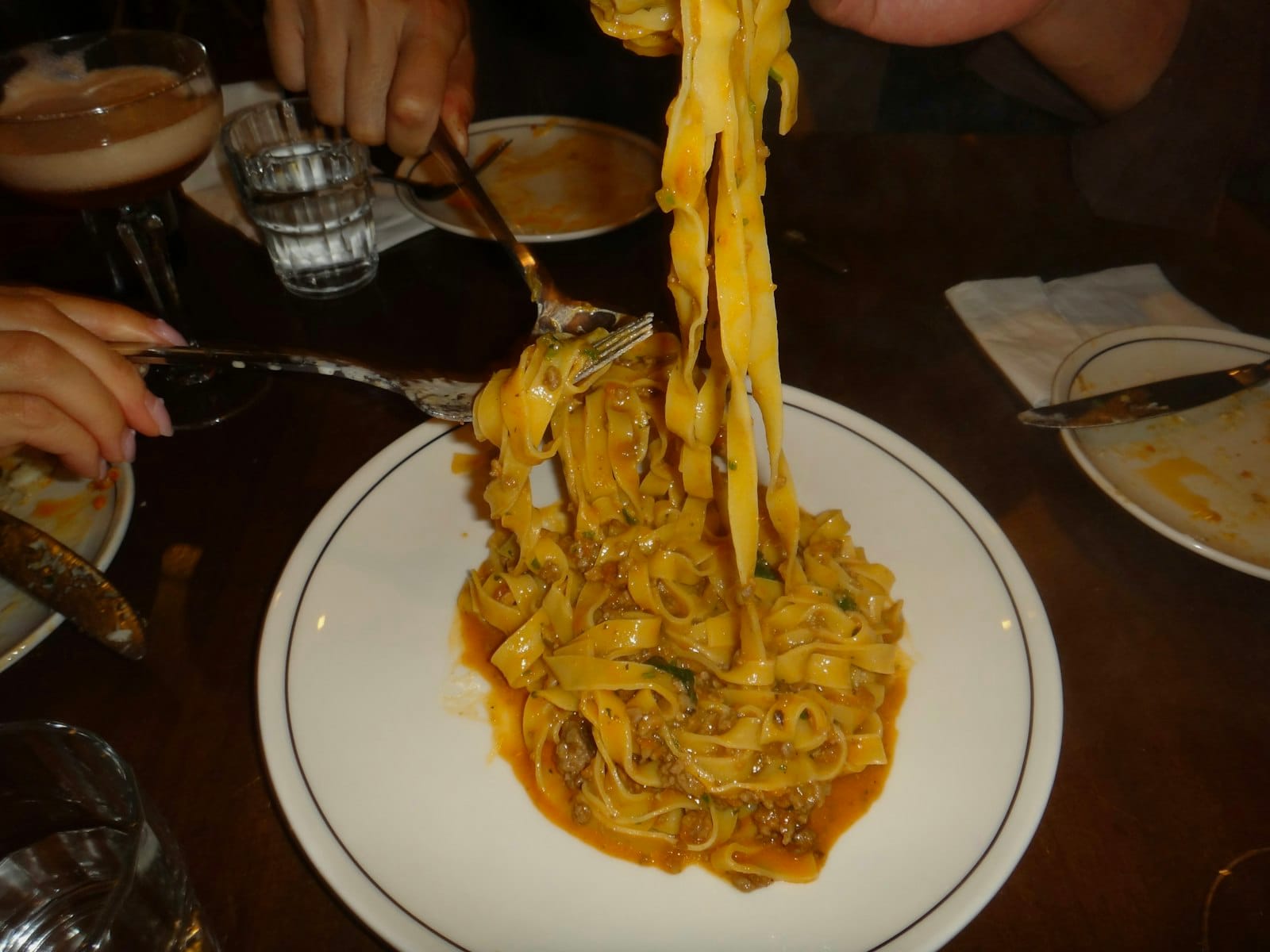 A pasta dish with cheese sauce