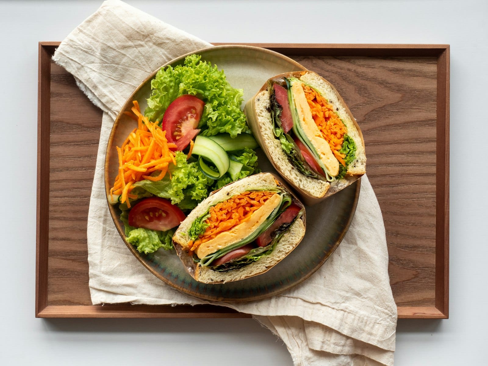 A vegan banh mi sandwich