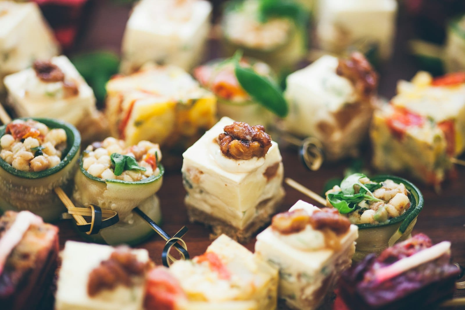 An elegant canape platter at an event