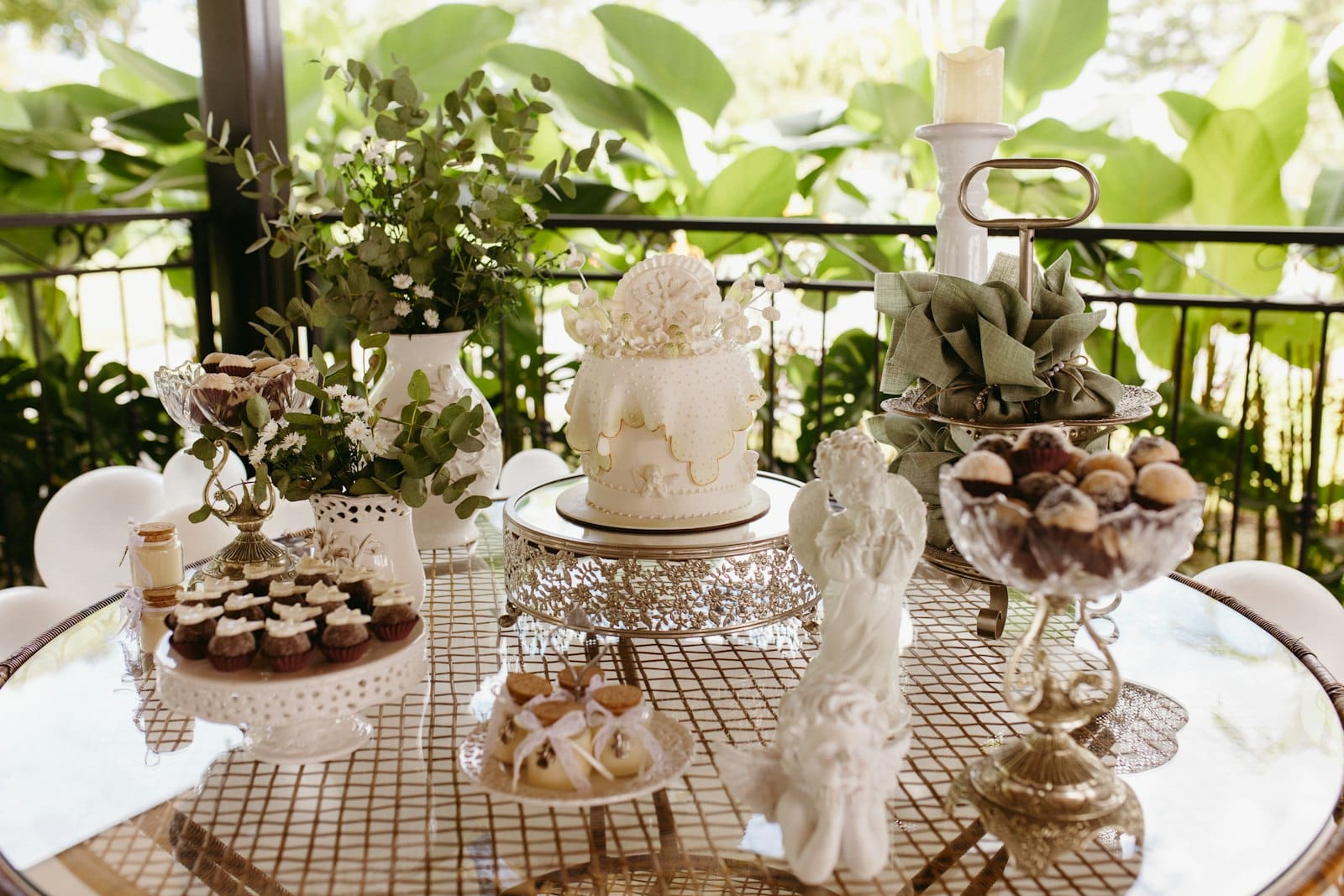 A dessert table at an event